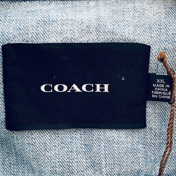 NWT: COACH | C-Monogram Distressed Denim Jacket Size XXL Men - Picture 8 of 9